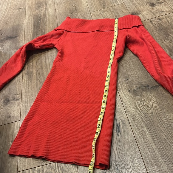 NWT Editked Evi fold over ribbed knit mini dress - Picture 7 of 8